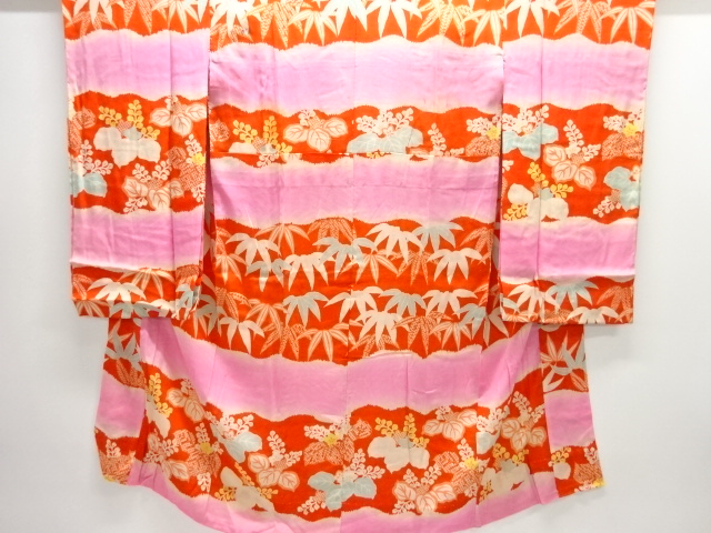 Japanese Kimono / Chirimen Kinsha Silk